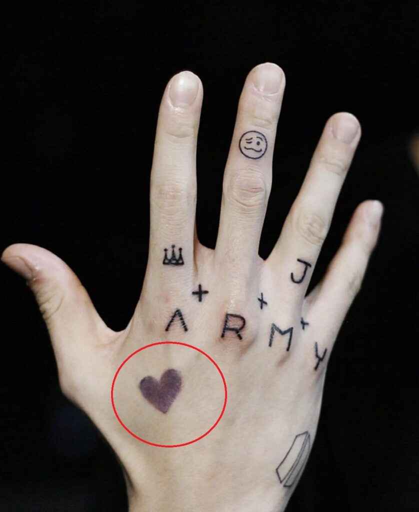 Jungkook Tattoo Heart Design