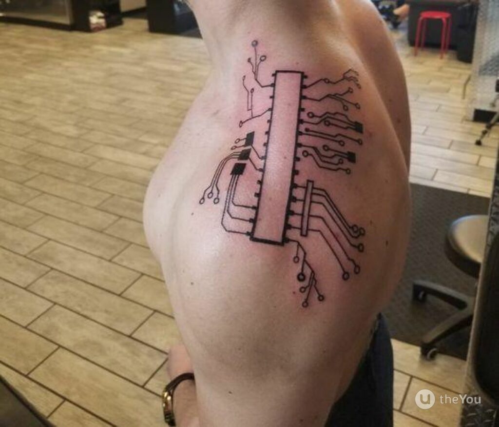 Shoulder Cyberpunk Tattoo ideas