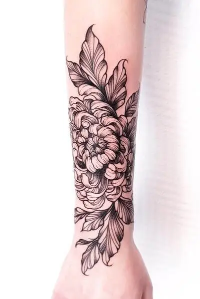 november birth flower tattoo