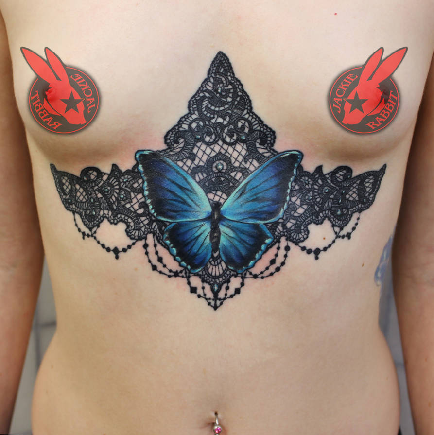under breast tattoo