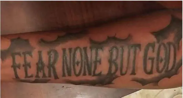 fear none tattoo