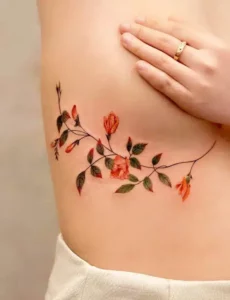 under breast tattoo