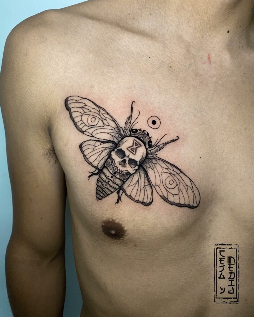 death moth tattoo