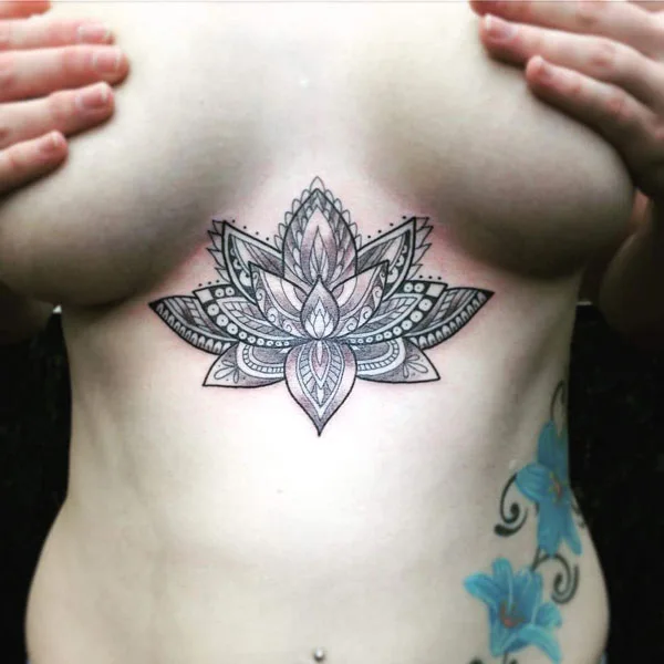 under breast tattoo