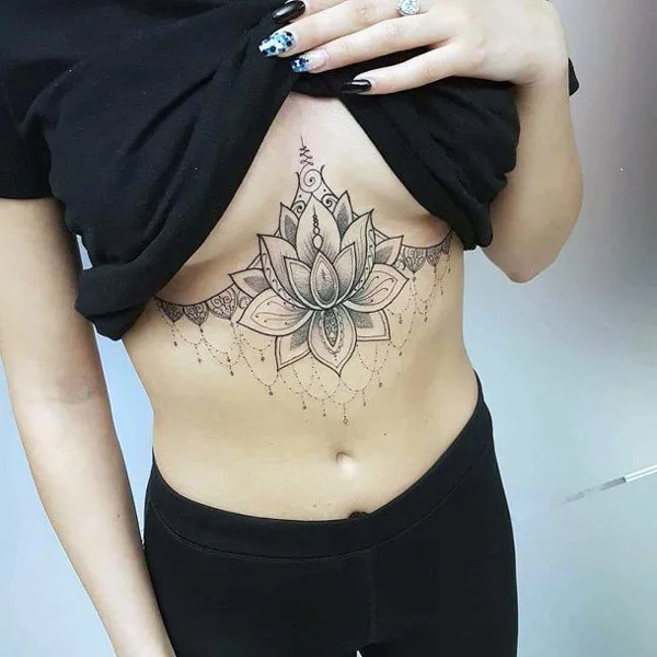 under breast tattoo