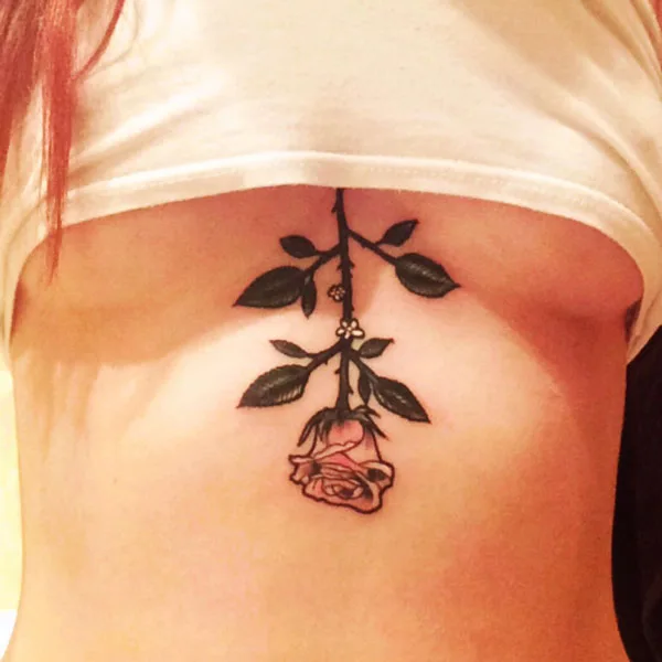 under breast tattoo