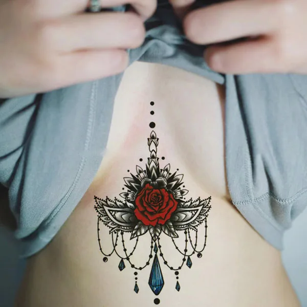 under breast tattoo