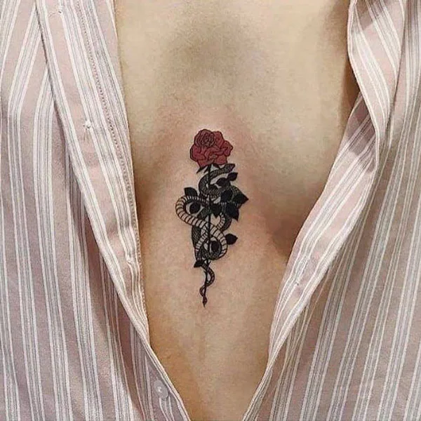 under breast tattoo