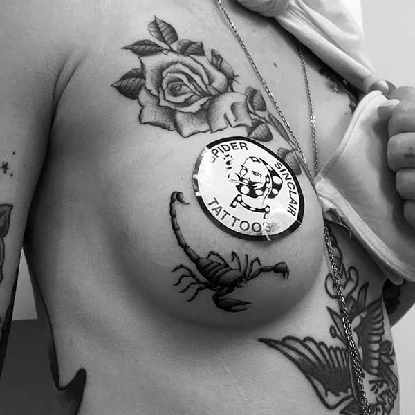 under breast tattoo