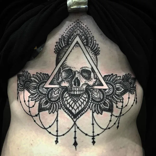 under breast tattoo