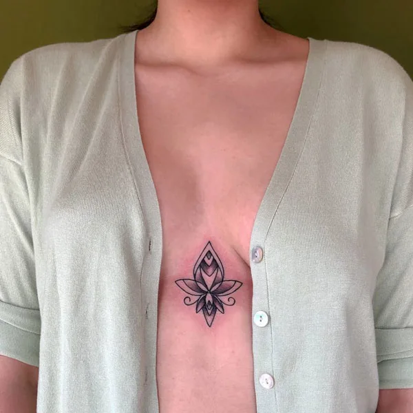 under breast tattoo