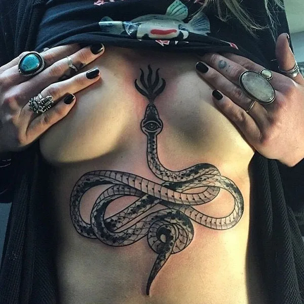  Under Breast Tattoo