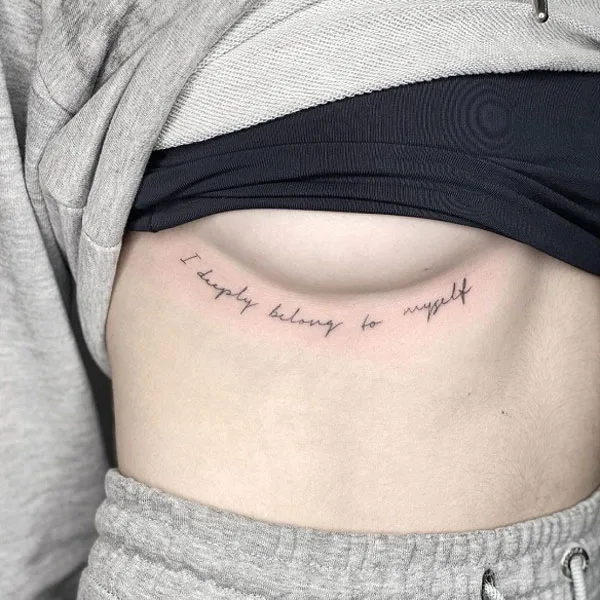 Under Breast Tattoo