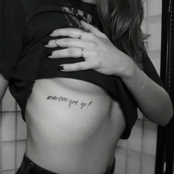 Under Breast Tattoo