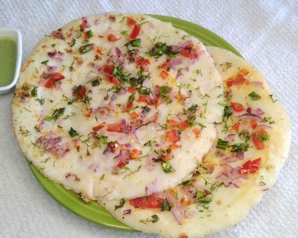 Uttapam is one of the foods that start with the letter u