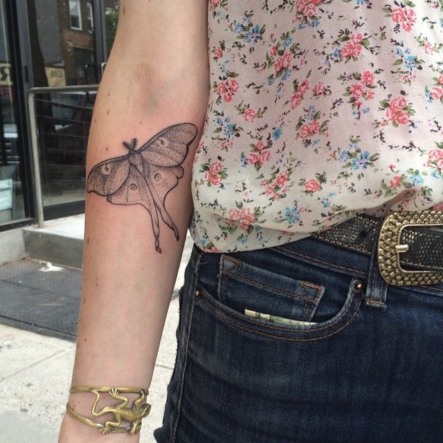 luna moth tattoo