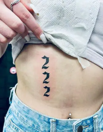222 tattoo