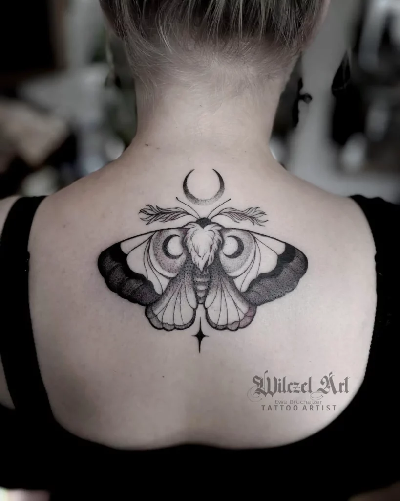 luna moth tattoo