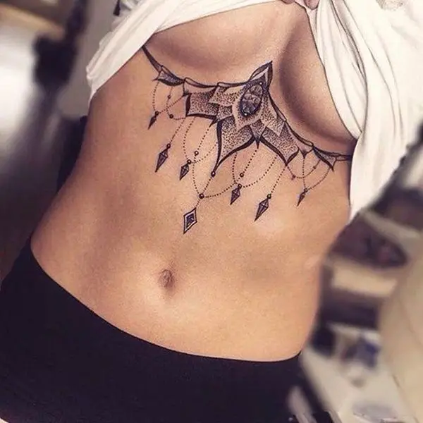  Under Breast Tattoo

