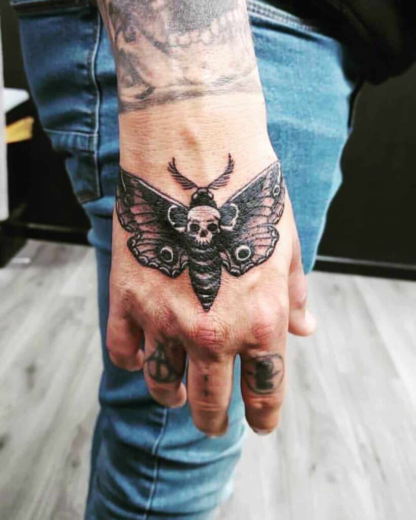 death moth tattoo