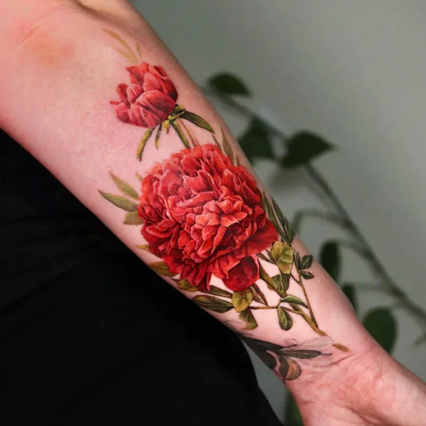 november birth flower tattoo