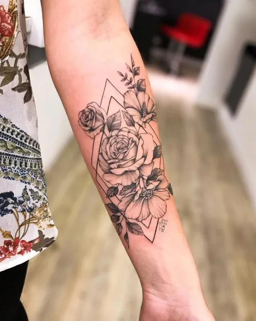 november birth flower tattoo