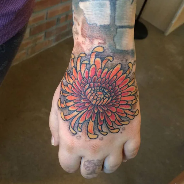 november birth flower tattoo