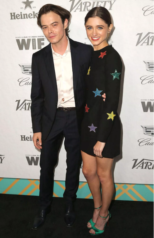 Natalia Dyer and Charlie Heaton