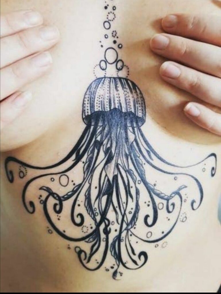 under breast tattoo