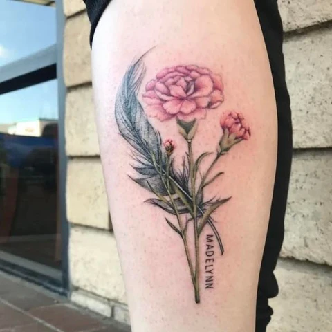 november birth flower tattoo
