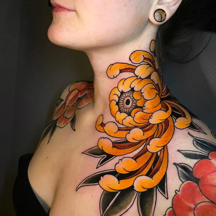 november birth flower tattoo