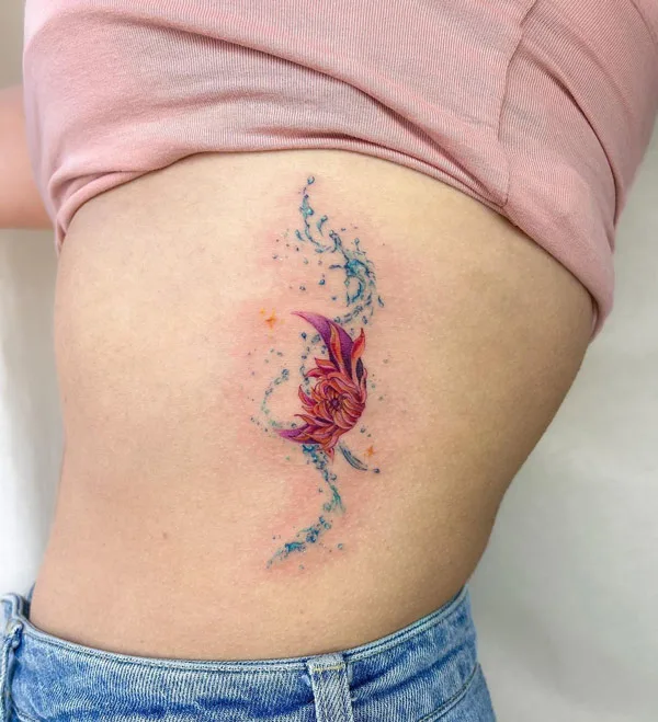 november birth flower tattoo