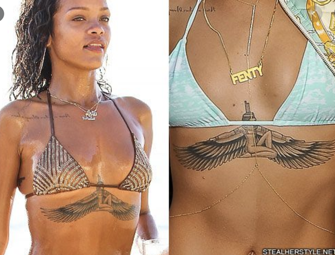 under breast tattoo
