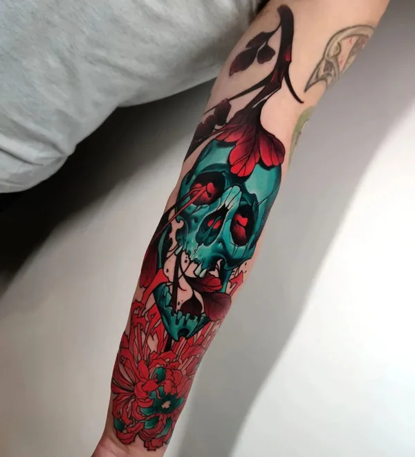 november birth flower tattoo