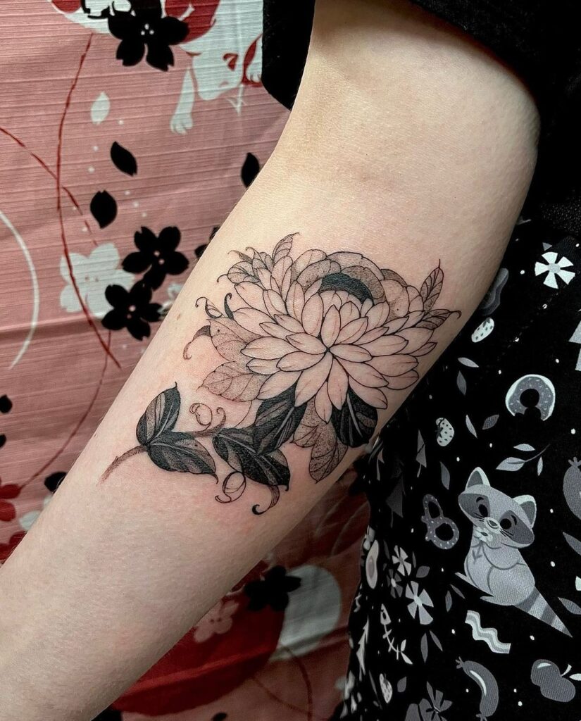 november birth flower tattoo