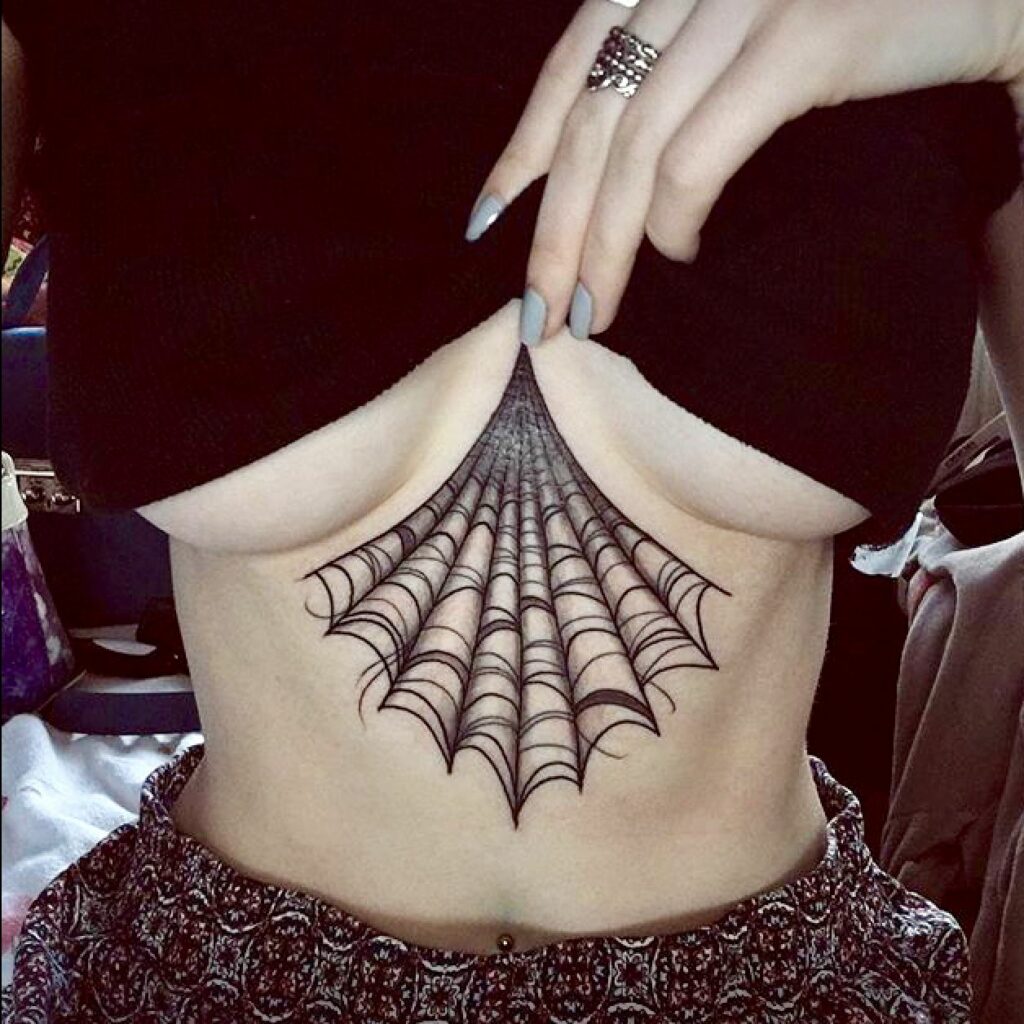 under breast tattoo