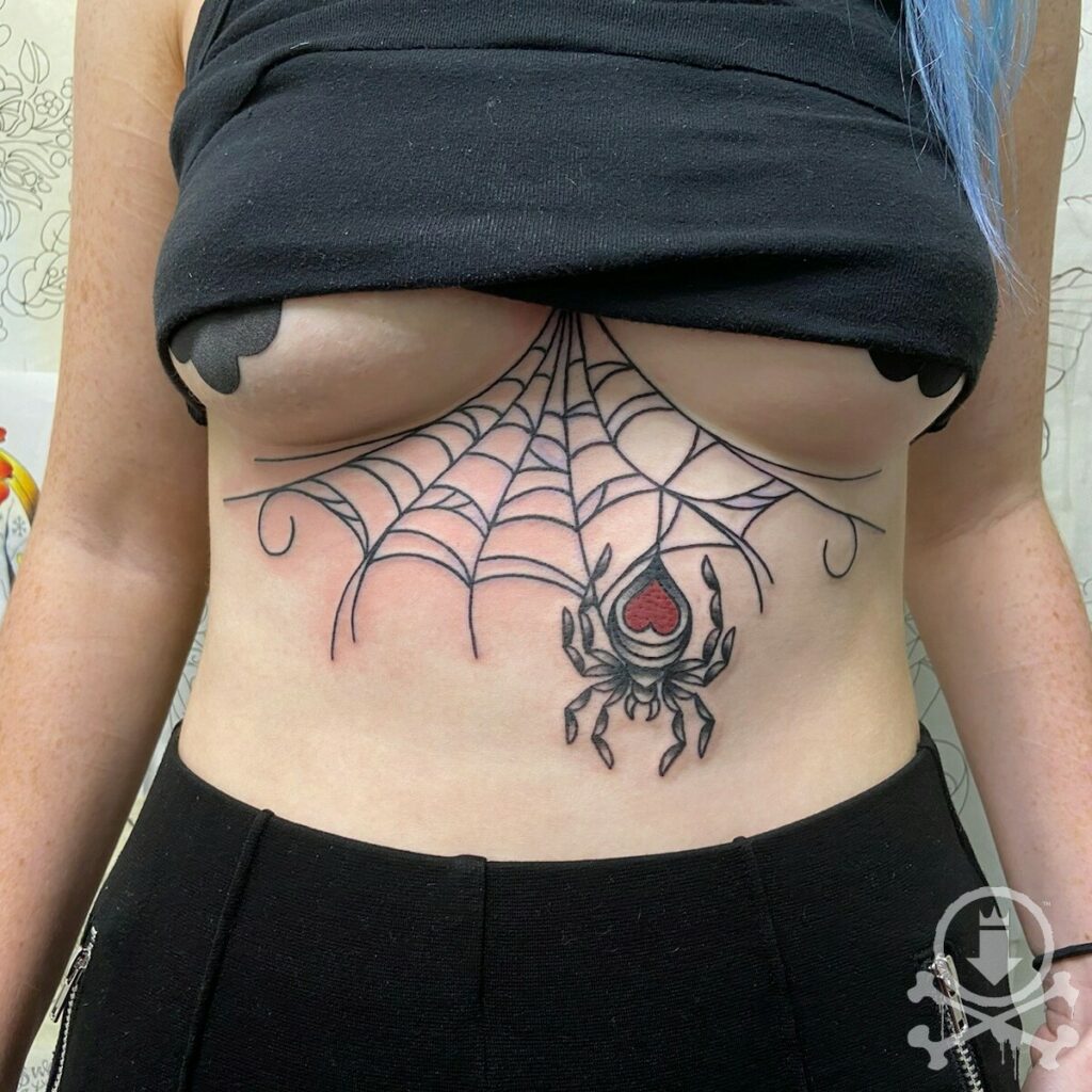 under breast tattoo