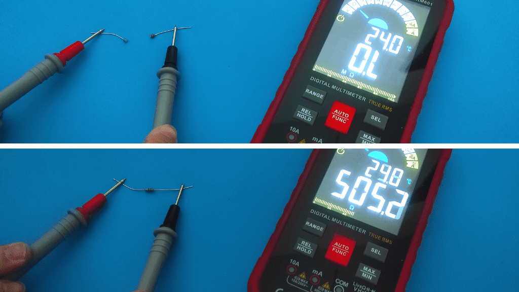 what ol means when testing resistance