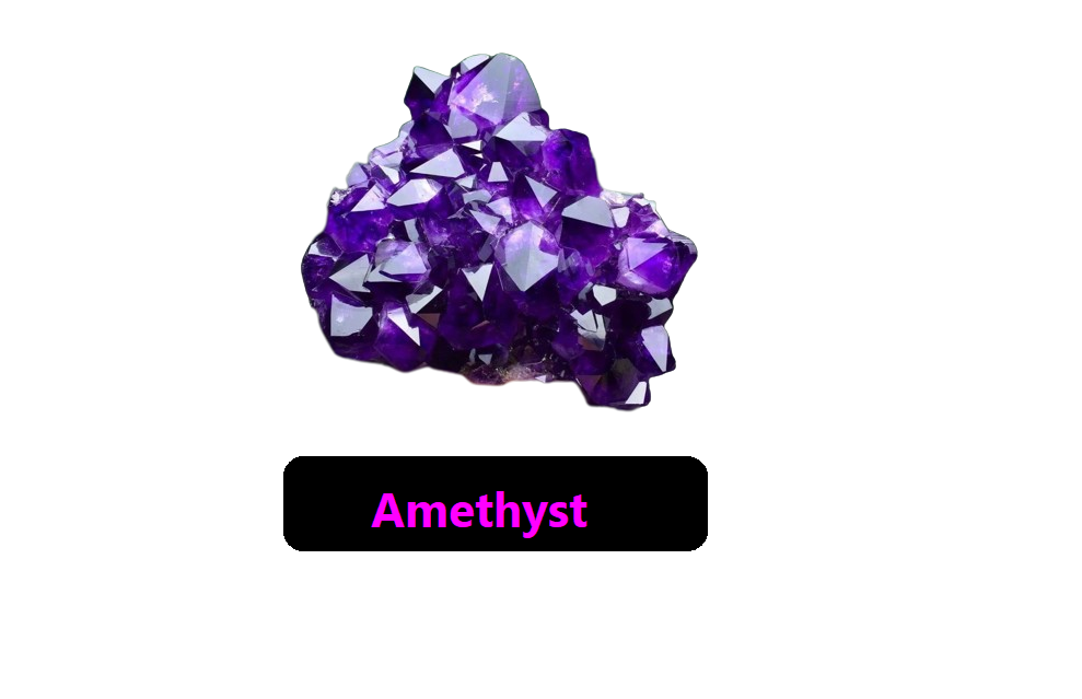 Amethyst is a purple crystal 
