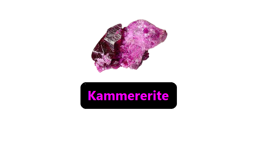 Kammererite is a purple crystal 