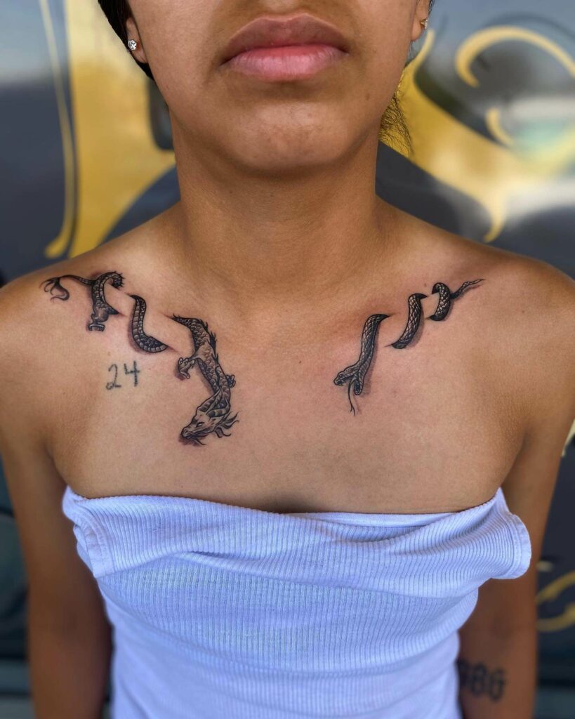 20+ SNAKE COLLARBONE TATTOO IDEAS THAT WILL BLOW YOUR MIND