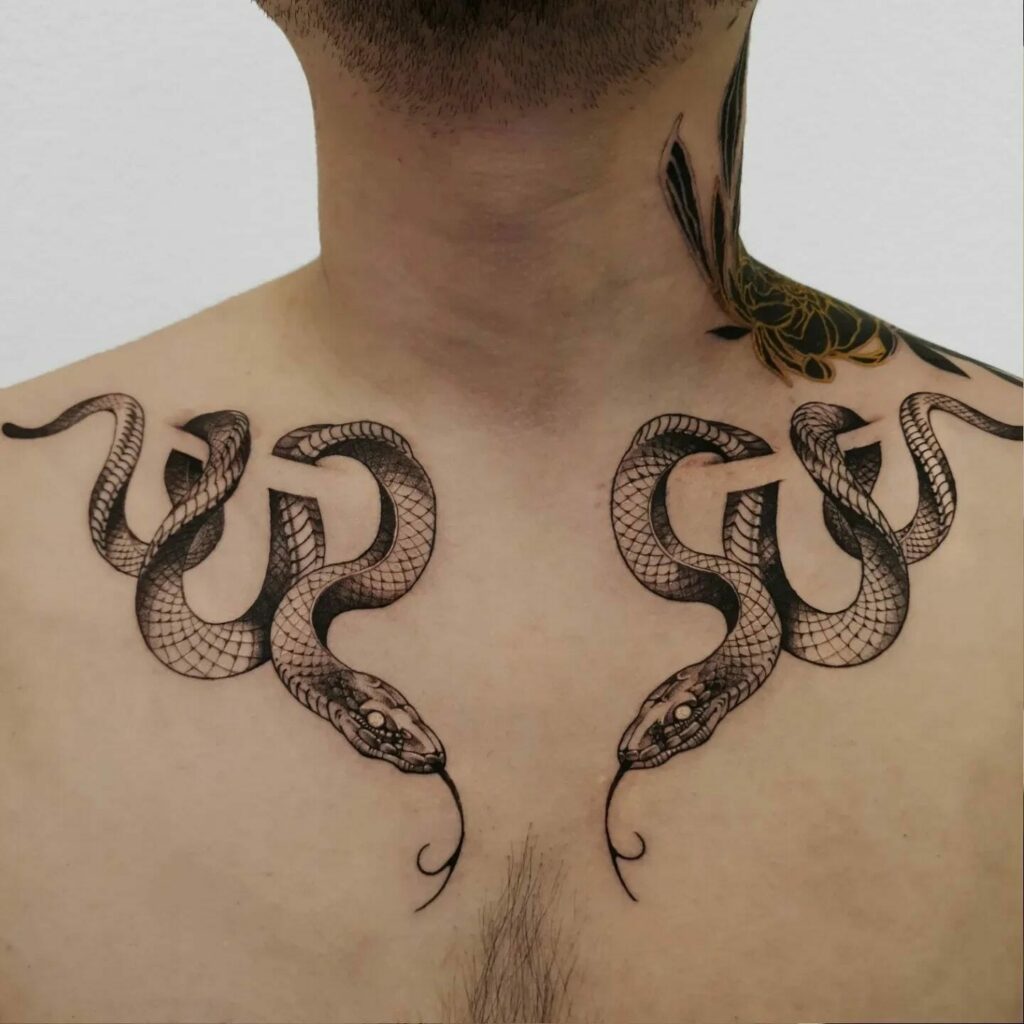 20+ SNAKE COLLARBONE TATTOO IDEAS THAT WILL BLOW YOUR MIND