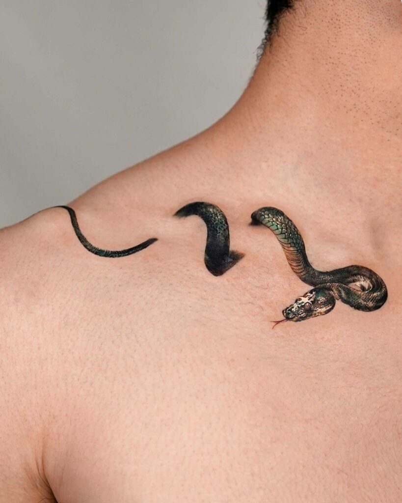 20+ SNAKE COLLARBONE TATTOO IDEAS THAT WILL BLOW YOUR MIND