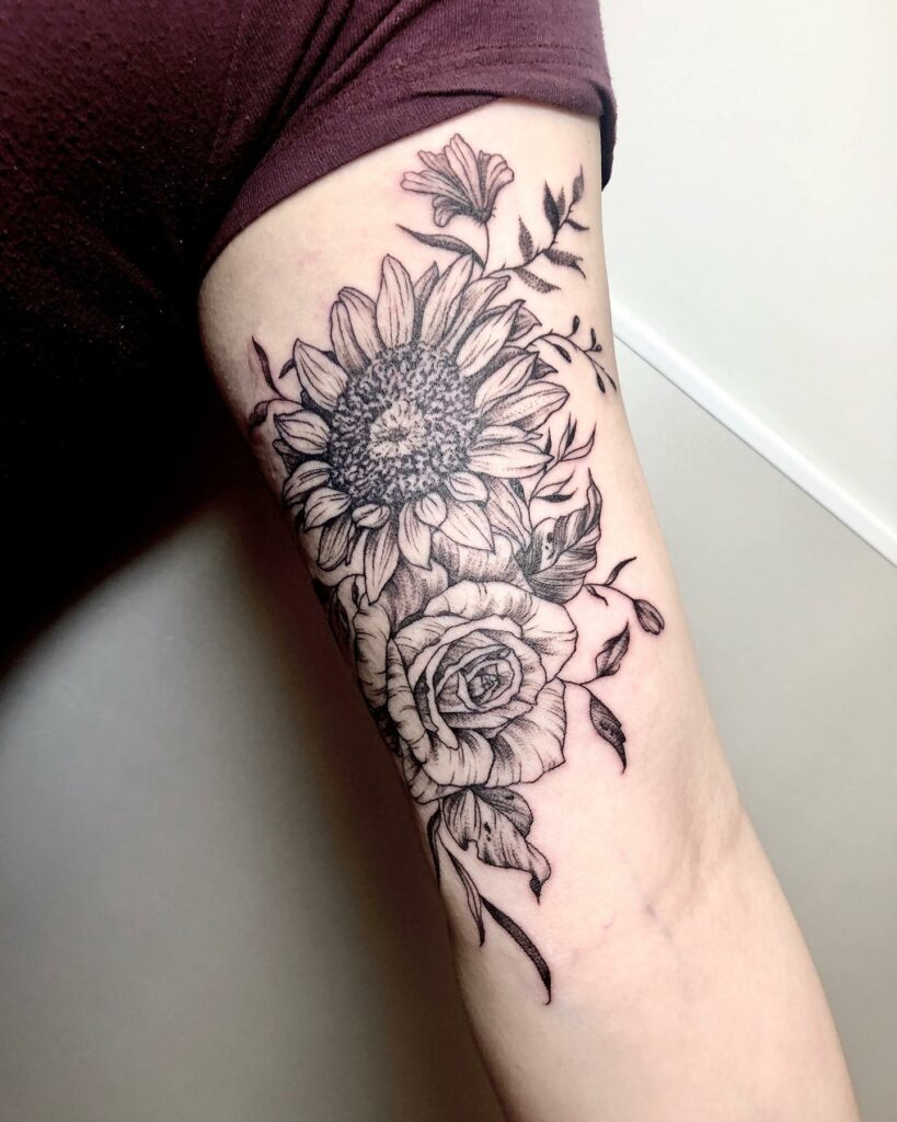 25+ SUNFLOWER AND ROSES TATTOO THAT WILL BLOW YOUR MIND!