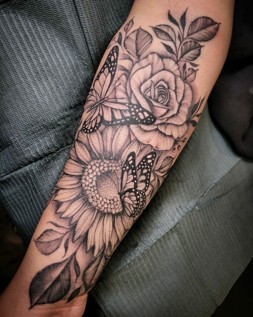 25+ SUNFLOWER AND ROSES TATTOO THAT WILL BLOW YOUR MIND!