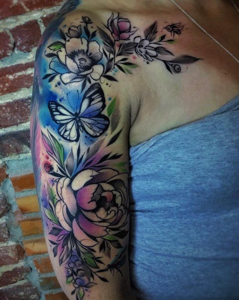 30+ FEMALE FLOWER SLEEVE TATTOO IDEAS THAT WILL BLOW YOUR MIND