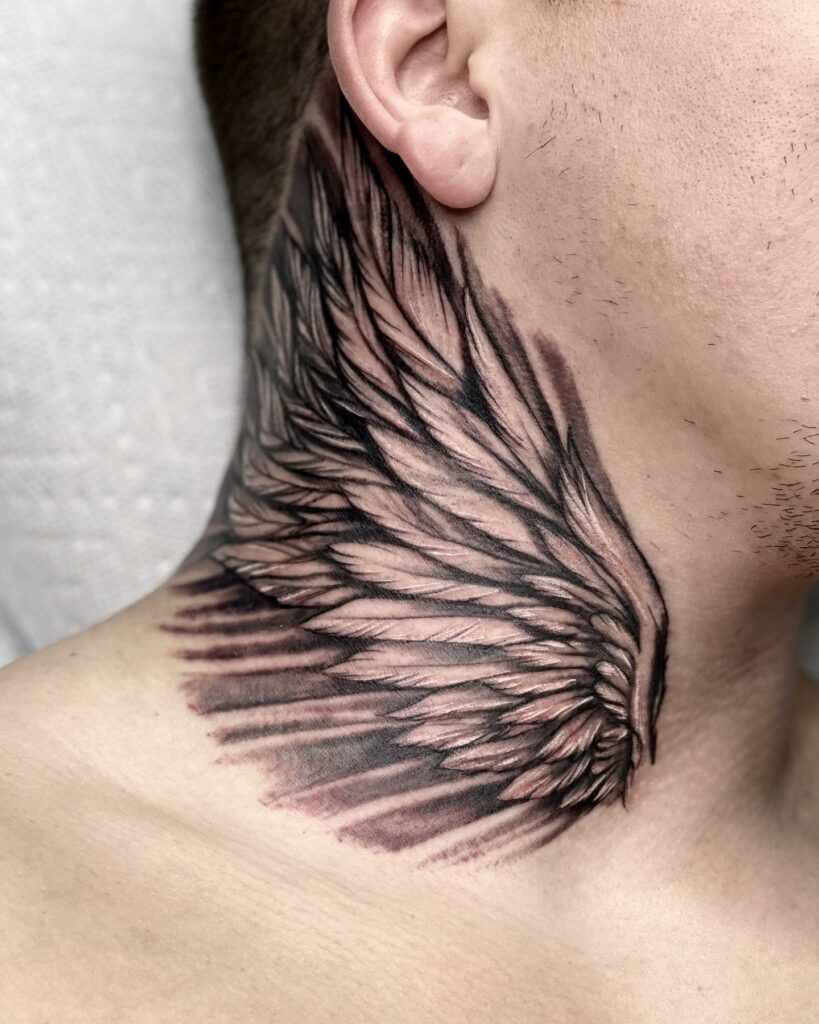 50+ WINGS NECK TATTOO IDEAS TO INSPIRE YOU