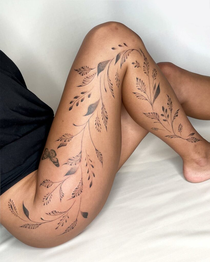 70+VINE FLOWER TATTOO IDEAS THAT WILL BLOW YOUR MIND
