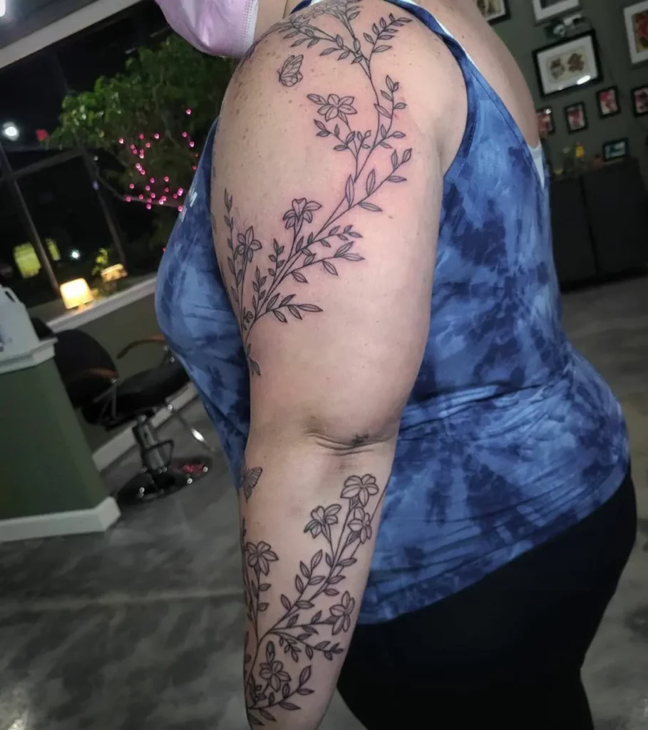 70+VINE FLOWER TATTOO IDEAS THAT WILL BLOW YOUR MIND