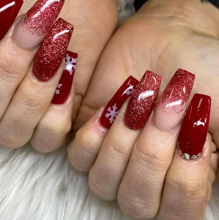 Bold Acrylic Coffin Nails 